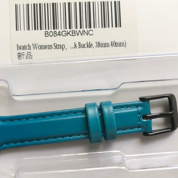 NEW Turquoise SLIM Leather Band Apple Watch 38/40/41mm M + Bumper - Picture 5 of 7